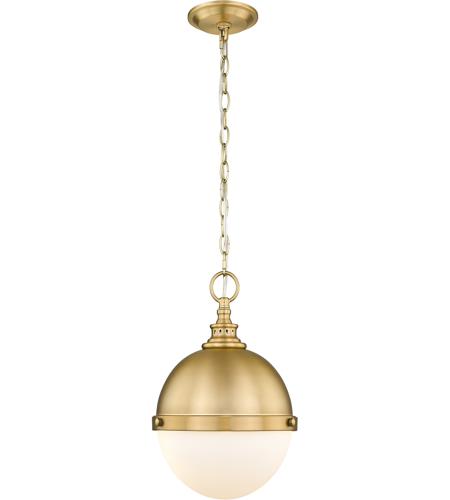 Z-Lite 619MP-CB Peyton 2 Light 11 inch Classic Brass Pendant Ceiling Light