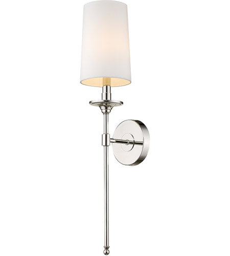 Z-Lite 807-1S-PN Emily 1 Light 6 inch Polished Nickel Wall Sconce Wall Light photo