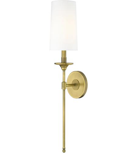 Z-Lite 807-1S-RB-WH Emily 1 Light 6 inch Rubbed Brass Wall Sconce Wall Light 807-1S-RB-WH_AT_5.jpg