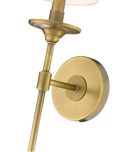 Z-Lite 807-1S-RB-WH Emily 1 Light 6 inch Rubbed Brass Wall Sconce Wall Light 807-1S-RB-WH_AT_6.jpg