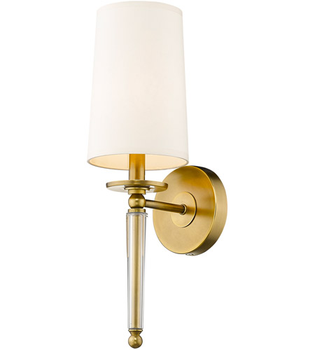 Z-Lite 810-1S-RB Avery 1 Light 6 inch Rubbed Brass Wall Sconce Wall Light