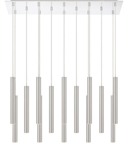 Z-Lite 917MP12-BN-LED-14LCH Forest LED 10 inch Chrome Chandelier Ceiling Light in Brushed Nickel Steel, 37, 14 917MP12-BN-LED-14LCH_AT_5.jpg