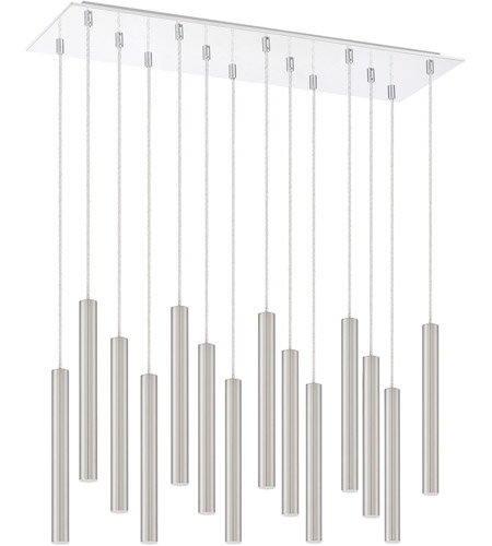 Z-Lite 917MP12-BN-LED-14LCH Forest LED 10 inch Chrome Chandelier Ceiling Light in Brushed Nickel Steel, 37, 14 917MP12-BN-LED-14LCH_NL_7.jpg
