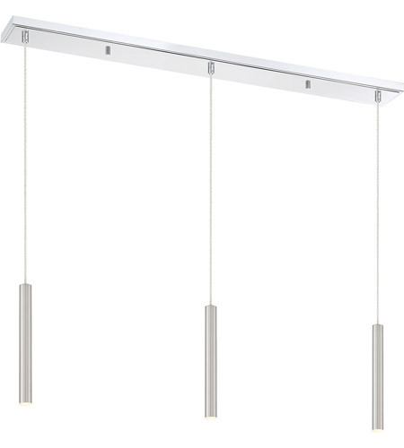 Z-Lite 917MP12-BN-LED-3LCH Forest LED 46 inch Chrome Island Ceiling Light in Brushed Nickel Steel, 3, 17 917MP12-BN-LED-3LCH_AT_4.jpg