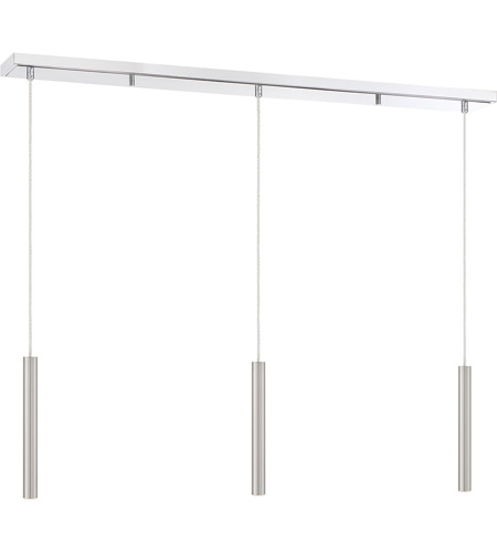 Z-Lite 917MP12-BN-LED-3LCH Forest LED 46 inch Chrome Island Ceiling Light in Brushed Nickel Steel, 3, 17 917MP12-BN-LED-3LCH_AT_5.jpg