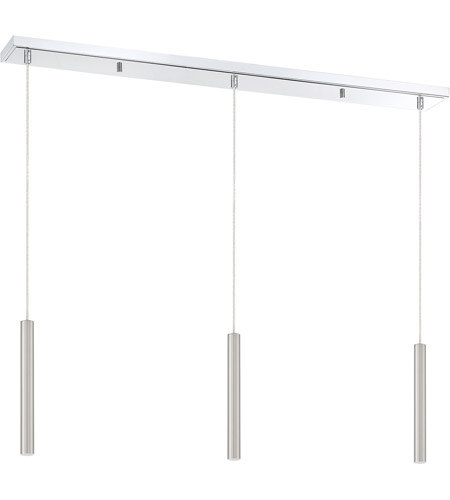 Z-Lite 917MP12-BN-LED-3LCH Forest LED 46 inch Chrome Island Ceiling Light in Brushed Nickel Steel, 3, 17 917MP12-BN-LED-3LCH_NL_7.jpg