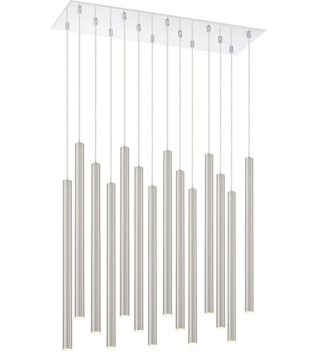 Z-Lite 917MP24-BN-LED-14LCH Forest LED 10 inch Chrome Chandelier Ceiling Light in Brushed Nickel Steel, 51, 14 917MP24-BN-LED-14LCH_AT_4.jpg