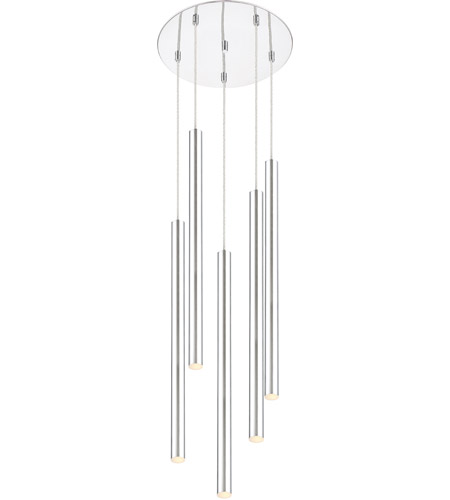 Z-Lite 917MP24-CH-LED-5RCH Forest LED 14 inch Chrome Chandelier Ceiling Light in 5, 19, Chrome Steel