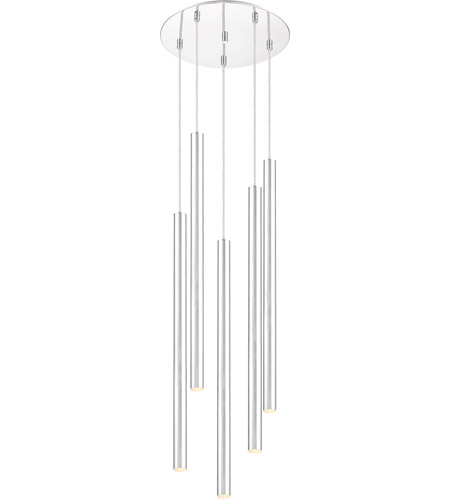 Z-Lite 917MP24-CH-LED-5RCH Forest LED 14 inch Chrome Chandelier Ceiling Light in 5, 19, Chrome Steel 917MP24-CH-LED-5RCH_AT_4.jpg