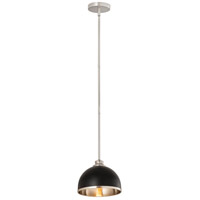 Z-Lite 1004P20-MB-RB Landry 1 Light 20 inch Matte Black/Rubbed Brass Pendant Ceiling Light in Matte Black and Rubbed Brass 1004P10-MB-BN_AT_4.jpg thumb