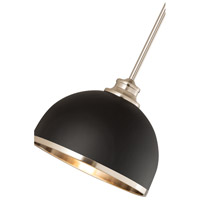 Z-Lite 1004P20-MB-RB Landry 1 Light 20 inch Matte Black/Rubbed Brass Pendant Ceiling Light in Matte Black and Rubbed Brass 1004P10-MB-BN_AT_6.jpg thumb
