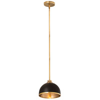 Z-Lite 1004P10-MB-RB Landry 1 Light 10 inch Matte Black/Rubbed Brass Pendant Ceiling Light in Matte Black and Rubbed Brass 1004P10-MB-RB_AT_5.jpg thumb