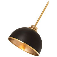 Z-Lite 1004P10-MB-RB Landry 1 Light 10 inch Matte Black/Rubbed Brass Pendant Ceiling Light in Matte Black and Rubbed Brass 1004P10-MB-RB_AT_6.jpg thumb