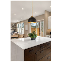 Z-Lite 1004P10-MB-RB Landry 1 Light 10 inch Matte Black/Rubbed Brass Pendant Ceiling Light in Matte Black and Rubbed Brass 1004P10-MB-RB_RS_3.jpg thumb