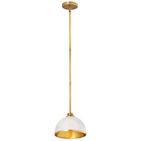 Z-Lite 1004P10-MW-RB Landry 1 Light 10 inch Matte White/Rubbed Brass Pendant Ceiling Light in Matte White and Rubbed Brass 1004P10-MW-RB_AT_4.jpg thumb