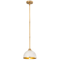Z-Lite 1004P10-MW-RB Landry 1 Light 10 inch Matte White/Rubbed Brass Pendant Ceiling Light in Matte White and Rubbed Brass 1004P10-MW-RB_AT_5.jpg thumb