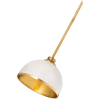 Z-Lite 1004P10-MW-RB Landry 1 Light 10 inch Matte White/Rubbed Brass Pendant Ceiling Light in Matte White and Rubbed Brass 1004P10-MW-RB_AT_6.jpg thumb