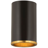 Z-Lite 2303F1-MB-RB Arlo 1 Light 5 inch Matte Black/Rubbed Brass Flush Mount Ceiling Light in Matte Black and Rubbed Brass thumb
