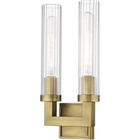 Z-Lite 3031-2S-RB Beau 2 Light 8 inch Rubbed Brass Wall Sconce Wall Light thumb