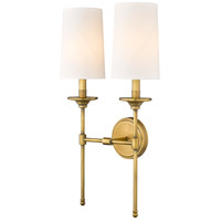 Z-Lite 3033-2S-RB Emily 2 Light 14 inch Rubbed Brass Wall Sconce Wall Light 3033-2S-RB_AT_5.jpg thumb