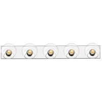 Z-Lite 455-5V-CH Marquee 5 Light 40 inch Chrome Wall Sconce Wall Light in 6.93 455-5V-CH_AT_4.jpg thumb