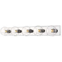 Z-Lite 455-5V-CH Marquee 5 Light 40 inch Chrome Wall Sconce Wall Light in 6.93 455-5V-CH_AT_5.jpg thumb