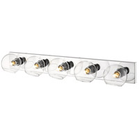 Z-Lite 455-5V-CH Marquee 5 Light 40 inch Chrome Wall Sconce Wall Light in 6.93 455-5V-CH_AT_6.jpg thumb