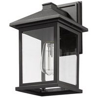 Z-Lite 531M-BK Portland 1 Light 14 inch Black Outdoor Wall Sconce in Clear Beveled Glass, 4.94 alternative photo thumbnail