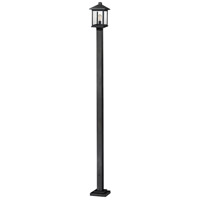 Z-Lite 531PHBS-536P-BK Portland 1 Light 112 inch Black Outdoor Post Mounted Fixture in Clear Beveled Glass, 15.44 thumb