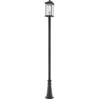 Z-Lite 531PHBXLR-519P-ORB Portland 1 Light 117 inch Oil Rubbed Bronze Outdoor Post Mounted Fixture in Clear Beveled Glass, 18 thumb