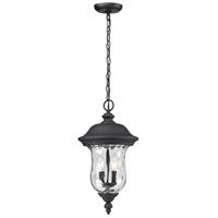 Z-Lite 533CHB-BK Armstrong 3 Light 12 inch Black Outdoor Chain Mount Ceiling Fixture photo thumbnail