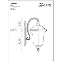 Z-Lite 534M-RBRZ Armstrong 2 Light 20 inch Bronze Outdoor Wall Sconce 534M-RBRZ_BP_9.jpg thumb
