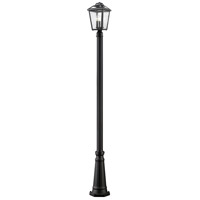 Z-Lite 539PHMR-519P-BK Bayland 3 Light 111 inch Black Outdoor Post Mounted Fixture in 13.8 photo thumbnail
