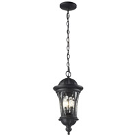 Z-Lite 543CHM-BK Doma 3 Light 9 inch Black Outdoor Chain Mount Ceiling Fixture thumb