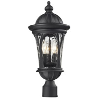 Z-Lite 543PHM-BK Doma 3 Light 20 inch Black Outdoor Post Mount Fixture thumb