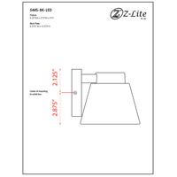 Z-Lite 544S-BK-LED Asher LED 5 inch Black Outdoor Wall Sconce alternative photo thumbnail