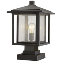 Z-Lite 554PHBS-SQPM-ORB Aspen 1 Light 18 inch Oil Rubbed Bronze Outdoor Pier Mounted Fixture 554PHBS-SQPM-ORB_AT_6.jpg thumb