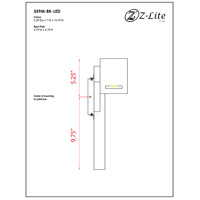 Z-Lite 559M-BK-LED Amador LED 15 inch Black Outdoor Wall Sconce 559M-BK-LED_BP_9.jpg thumb