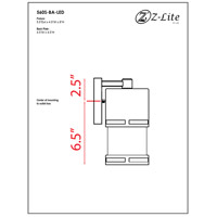 Z-Lite 560S-BA-LED Luminata LED 9 inch Brushed Aluminum Outdoor Wall Sconce 560S-BA-LED_BP_9.jpg thumb