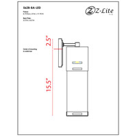 Z-Lite 562B-BA-LED Lestat LED 18 inch Brushed Aluminum Outdoor Wall Sconce 562B-BA-LED_BP_9.jpg thumb