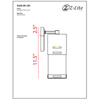 Z-Lite 562M-BK-LED Lestat LED 14 inch Black Outdoor Wall Sconce in 3.21 562M-BK-LED_BP_9.jpg thumb
