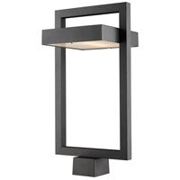 Z-Lite 566PHBS-BK-LED Luttrel LED 22 inch Black Outdoor Post Mount Fixture thumb