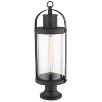 Z-Lite 569PHB-553PM-BK Roundhouse 1 Light 27 inch Black Outdoor Pier Mounted Fixture 569PHB-553PM-BK_AT_4.jpg thumb