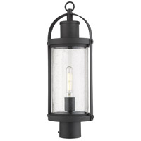 Z-Lite 569PHM-BK Roundhouse 1 Light 21 inch Black Outdoor Post Mount Fixture in 5 569PHM-BK_AT_4.jpg thumb