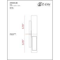 Z-Lite 572B-BK-LED Quadrate LED 11 inch Black Outdoor Wall Sconce 572B-BK-LED_BP_9.jpg thumb