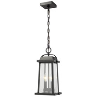 Z-Lite 574CHM-BK Millworks 2 Light 8 inch Black Outdoor Chain Mount Ceiling Fixture 574CHM-BK_AT_4.jpg thumb