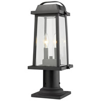 Z-Lite 574PHMR-533PM-BK Millworks 2 Light 19 inch Black Outdoor Pier Mounted Fixture in 5.25 574PHMR-533PM-BK_AT_4.jpg thumb