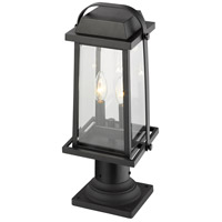 Z-Lite 574PHMR-533PM-BK Millworks 2 Light 19 inch Black Outdoor Pier Mounted Fixture in 5.25 574PHMR-533PM-BK_AT_5.jpg thumb