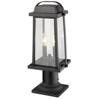 Z-Lite 574PHMR-533PM-BK Millworks 2 Light 19 inch Black Outdoor Pier Mounted Fixture in 5.25 574PHMR-533PM-BK_AT_6.jpg thumb