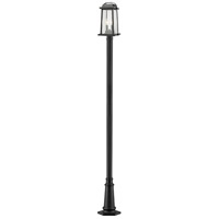 Z-Lite 574PHMR-557P-BK Millworks 2 Light 110 inch Black Outdoor Post Mounted Fixture in 20 thumb